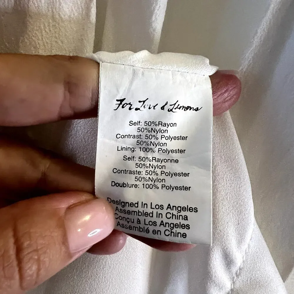 For Love and Lemon White Isabella Halter Maxi Dress size XS - Picture 7 of 9